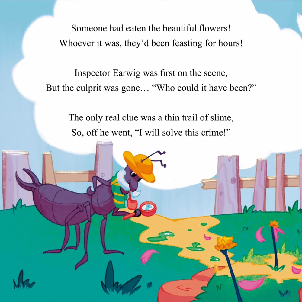 Inspector Earwig & the Garden Thief — a sample page from inside the book
